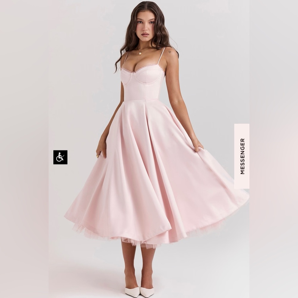 House of CB MADEMOISELLE BALLERINA PINK MIDI DRESS - Picture 3 of 9